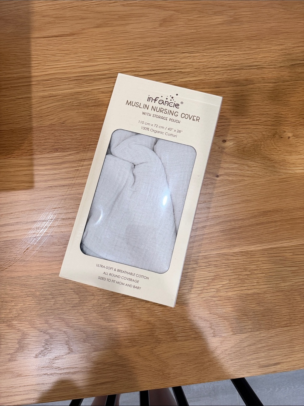 Organic cotton muslin nursing cover